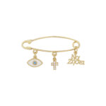 Χρυσή Παραμάνα Για Νεογέννητο Κορίτσι 9Κ