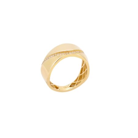 Χρυσό Δαχτυλίδι Γυναικείο 14Κ Με Πέτρες Ζιργκόν
