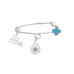 Λευκόχρυση Παραμάνα Με Ματάκι 9Κ