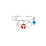 Παραμάνα Με Πασχαλίτσα Και Στοιχεία Σε Λευκόχρυσο 9Κ