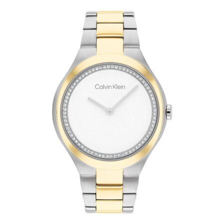 Ρολόι Calvin Klein Με Δίχρωμο Μπρασελέ (κωδ: 25200366)