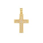 Χρυσός Σταυρός Με Λευκόχρυσο 14Κ