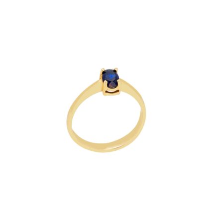 Δαχτυλίδι Με Μπλε Πέτρα Χρυσό 14Κ