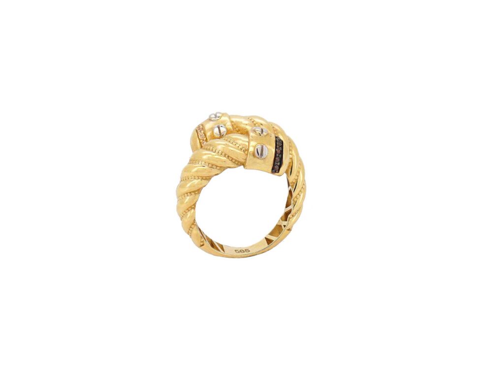 Δαχτυλίδι Χρυσό Δίχρωμο 14Κ Με Ζιργκόν