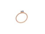 Δαχτυλίδι Με Γαλάζια Πέτρα Ζιργκόν Σε Ροζ Χρυσό 14Κ