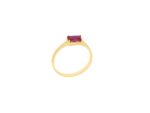 Δαχτυλίδι Με Κόκκινη Πέτρα Ζιργκόν Σε Χρυσό 9Κ