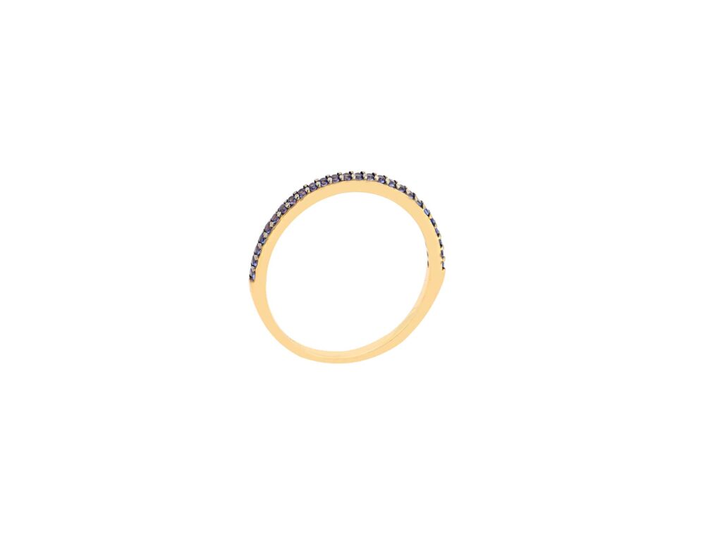 Δαχτυλίδι Μισόβερο Χρυσό 14Κ Με Ζιργκόν Πέτρες