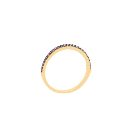 Δαχτυλίδι Μισόβερο Χρυσό 14Κ Με Ζιργκόν Πέτρες