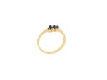 Δαχτυλίδι Με Μπλε Πέτρες Ζιργκόν Σε Χρυσό 14Κ