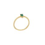 Δαχτυλίδι Με Πέτρα Πράσινη Ζιργκόν Σε Χρυσό 14Κ