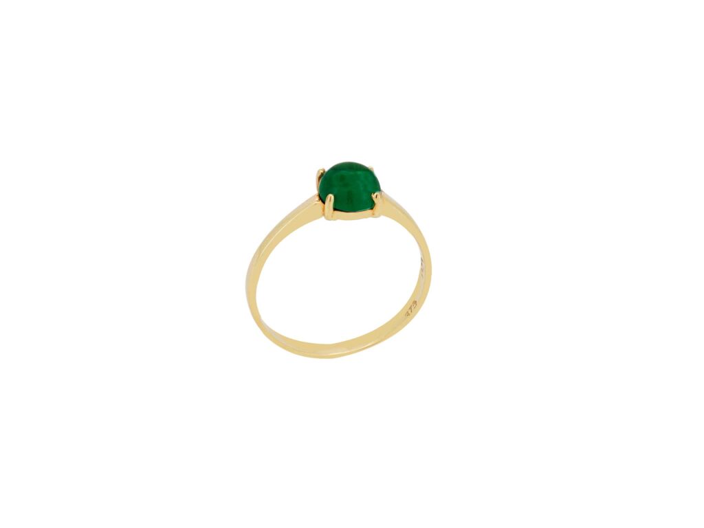 Δαχτυλίδι Με Πράσινη Πέτρα Ζιργκόν Σε Χρυσό 9Κ