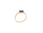 Γυναικείο Ροζ Χρυσό Δαχτυλίδι 9Κ Με Μπλε Πέτρα Ζιργκόν