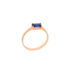 Γυναικείο Ροζ Χρυσό Δαχτυλίδι 9Κ Με Μπλε Πέτρα Ζιργκόν