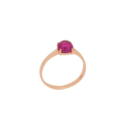 Γυναικείο Ροζ Χρυσό Δαχτυλίδι 9Κ Με Κόκκινη Πέτρα Ζιργκόν