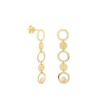 Κρεμαστά Σκουλαρίκια Με Ζιργκόν Σε Χρυσό 14Κ