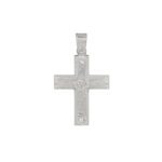 Λευκόχρυσος Σταυρός Βάπτισης Για Κορίτσι 14Κ