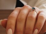 London Blue Topaz Δαχτυλίδι Με Μπριγιάν Σε Λευκόχρυσο 18 Καρατίων