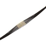 Βραχιόλι Με Μπίλιες Δίχρωμες Χρυσές Διαμανταρισμένες 14Κ