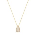 Γυναικείο Μενταγιόν Χρυσό 14Κ Με Ζιργκόν Πέτρες Και Αλυσίδα