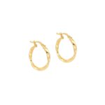 Σκουλαρίκια Χρυσά 14Κ Κρίκοι Στριφτοί