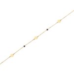 Βραχιόλι Χρυσό Γυναικείο 14Κ Με Μαύρες Ζιργκόν Πέτρες