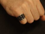 Ανδρικό Δαχτυλίδι Με Άγκυρα Σε Ασήμι 925 Με Μαύρο Oxyde