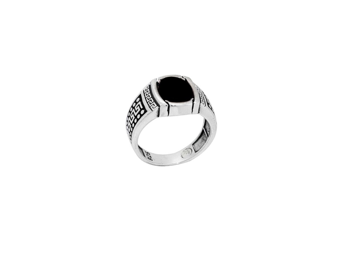 Ανδρικό Δαχτυλίδι Με Όνυχα Μαύρο Σε Ασήμι 925