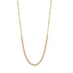 Χρυσό Κολιέ Αλυσίδα 8Κ Με Διαμανταρισμένες Μπίλιες