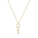 Χρυσό Μενταγιόν Άπειρο 14Κ Με Αλυσίδα