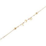 Χρυσό Βραχιόλι Με Μπίλιες 14Κ Σε Τριχρωμία