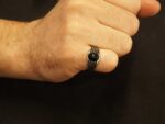 Δαχτυλίδι Σεβαλιέ Ασημένιο 925 Με Μαύρο Όνυχα