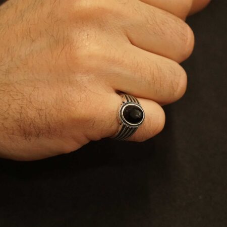 Δαχτυλίδι Με Όνυχα Και Μαύρο Oxyde Σε Ασήμι 925