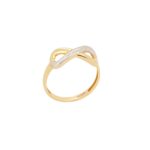 Δίχρωμο Χρυσό Δαχτυλίδι Άπειρο 14Κ