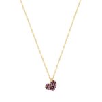 Καρδιά Μενταγιόν Χρυσό Με Αλυσίδα 9Κ