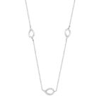 Λευκόχρυσο Κολιέ 14 Καράτια Με Διάτρητα Μοτίφ