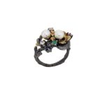 Χειροποίητο Δαχτυλίδι Με Πολύχρωμες Πέτρες Σε Ασήμι 925