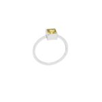 Δαχτυλίδι Με Κίτρινη Πέτρα Ζιργκόν Σε Ασήμι 925