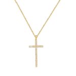 Επίχρυσος Σταυρός Με Ζιργκόν Πέτρες Και Αλυσίδα 925