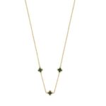 Κολιέ Χρυσό Γυναικείο 14Κ Με Μαλαχίτη