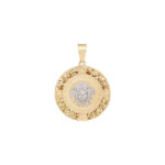 Μενταγιόν Δίχρωμο Χρυσό 14Κ