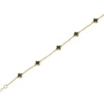 Βραχιόλι Γυναικείο Χρυσό 14Κ Με Μαλαχίτη