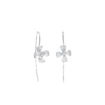 Ασημένια Σκουλαρίκια Λουλούδια Κρεμαστά 925