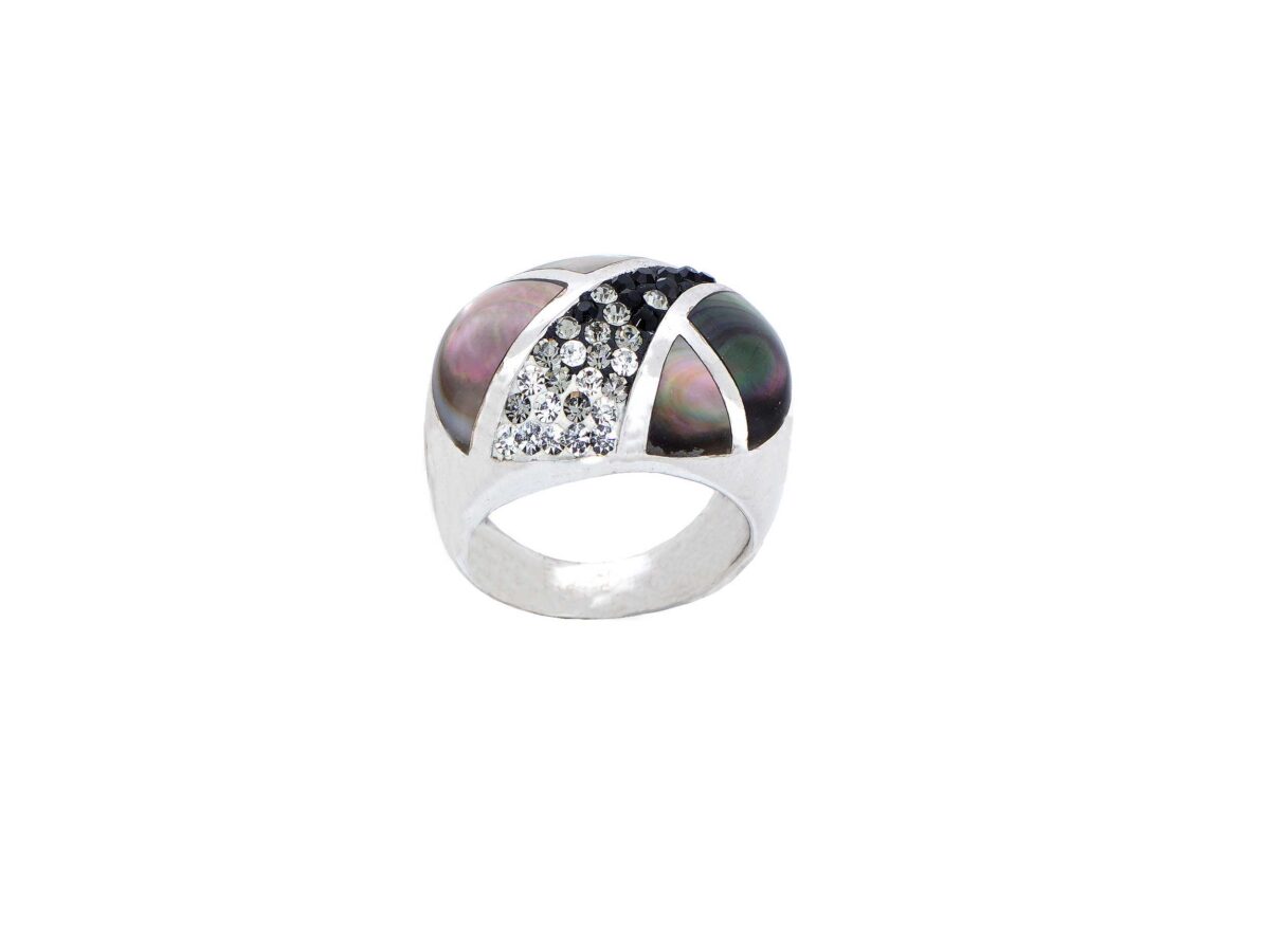 Moonstone Δαχτυλίδι Με Ζιργκόν Πέτρες Σε Ασήμι 925