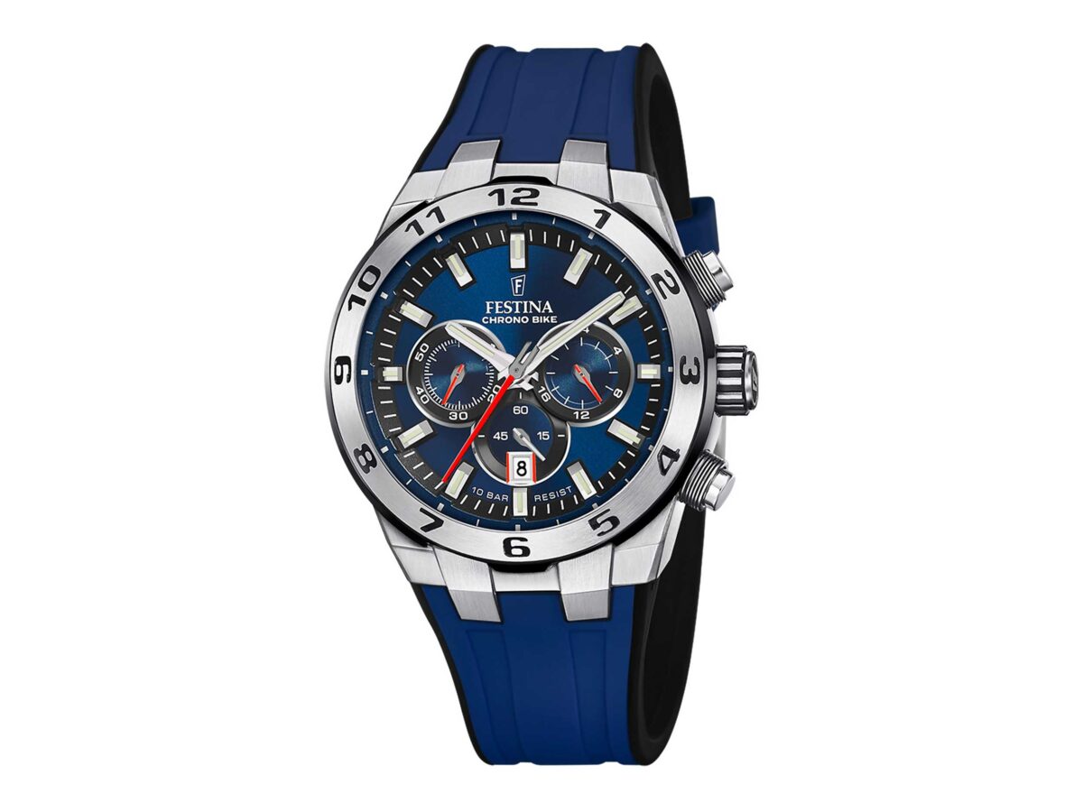 Ανδρικό Ρολόι Festina Με Μπλε Λουράκι (κωδ: F20671/1)