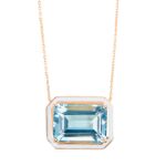 Κολιέ Χρυσό 18Κ Με Sky Topaz