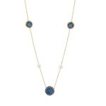 Κολιέ Χρυσό 9Κ Με Μαργαριτάρια Και Ζιργκόν