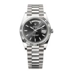 Ρολόι Rolex Day-Date 40mm White Gold Black Dial President (κωδ: 228239B)