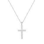 Ασημένιος Σταυρός Με Αλυσίδα 925 Και Ζιργκόν Πέτρες