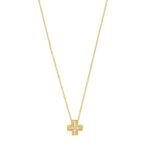 Χρυσό Σταυρουδάκι Με Μπριγιάν 18K