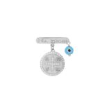 Παραμάνα Φυλαχτό Κωνσταντινάτο Με Ζιργκόν Σε Ασήμι 925